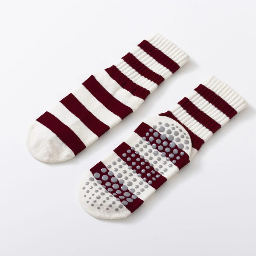 Crimson Berry Stripe Socks