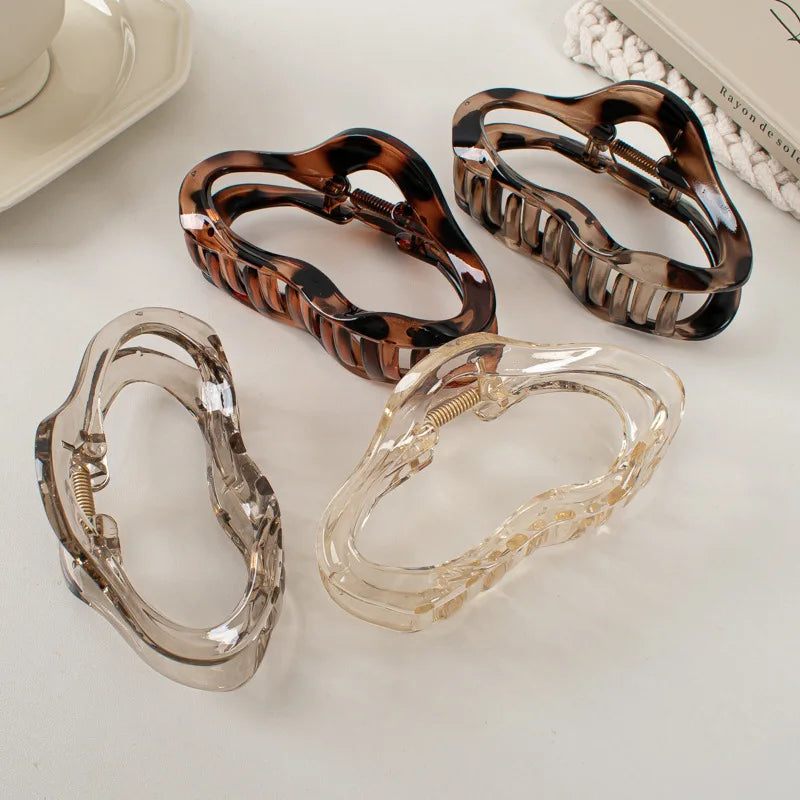 Amber Glow Hair Claw Clips