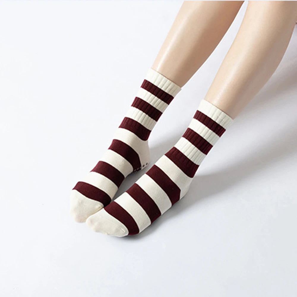 Crimson Berry Stripe Socks