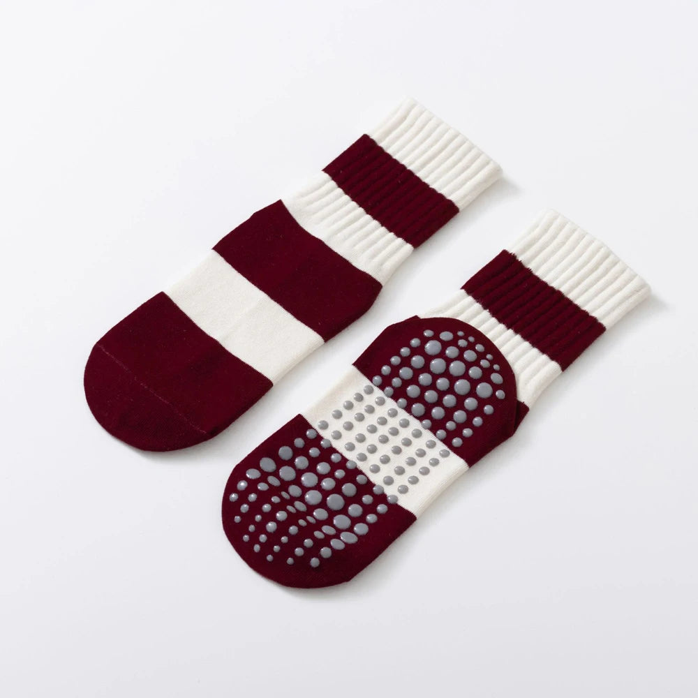 Crimson Berry Stripe Socks