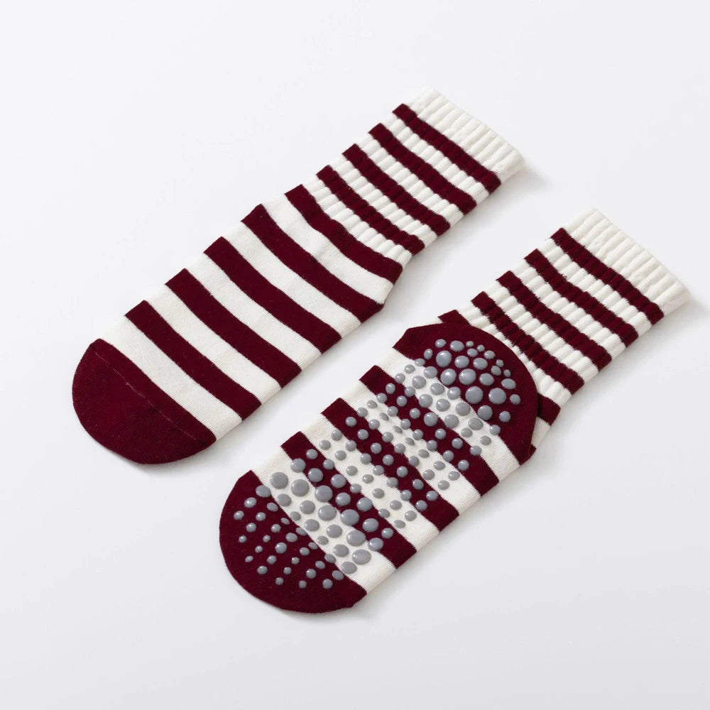 Crimson Berry Stripe Socks