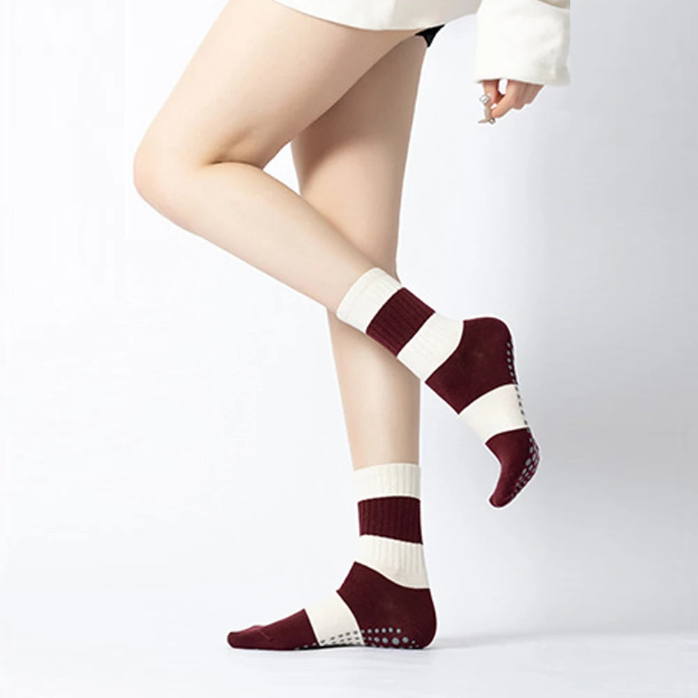 Crimson Berry Stripe Socks