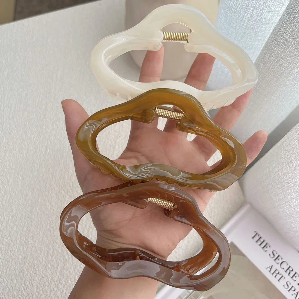 Amber Glow Hair Claw Clips